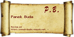 Panek Buda névjegykártya